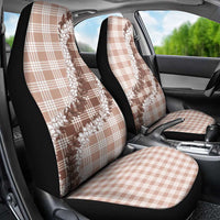 Beige Hawaii Palaka Car Seat Cover Hawaiian Honohono Lei