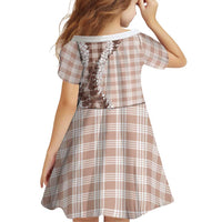 Beige Hawaii Palaka Family Matching Off Shoulder Short Dress and Hawaiian Shirt Hawaiian Honohono Lei
