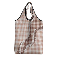 Beige Hawaii Palaka Grocery Bag Hawaiian Honohono Lei LT05 - Polynesian Pride