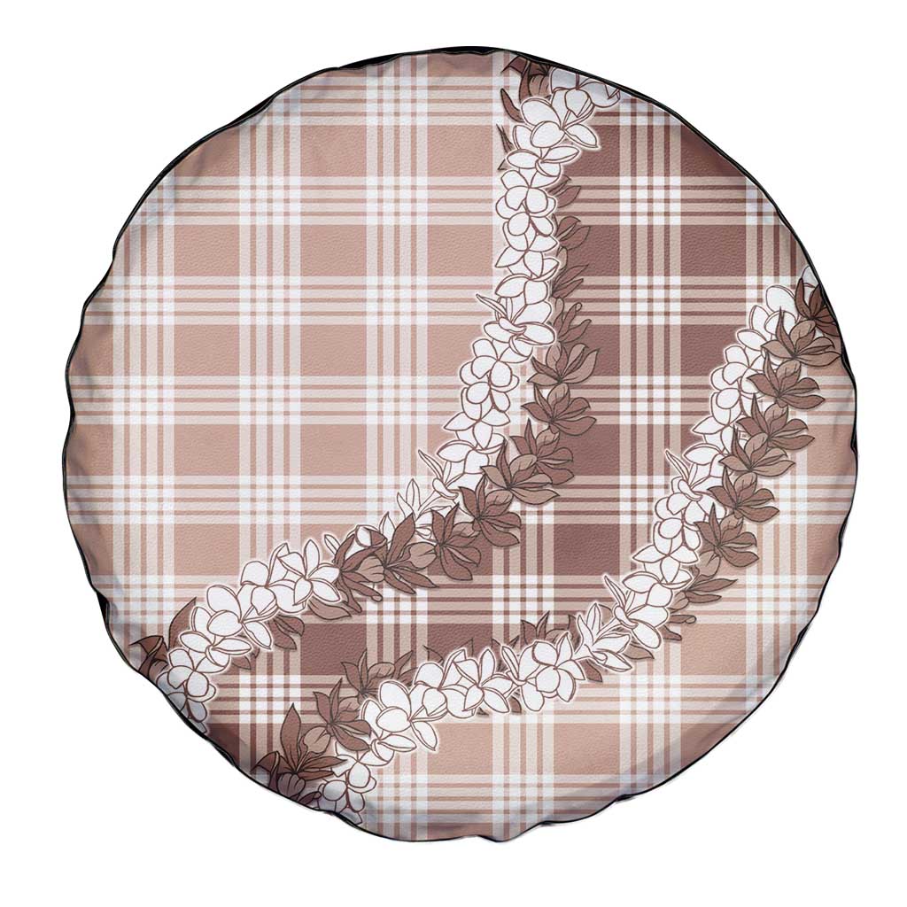 Beige Hawaii Palaka Spare Tire Cover Hawaiian Honohono Lei