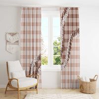 Beige Hawaii Palaka Window Curtain Hawaiian Honohono Lei
