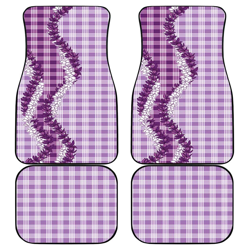 Violet Hawaii Palaka Car Mats Hawaiian Honohono Lei
