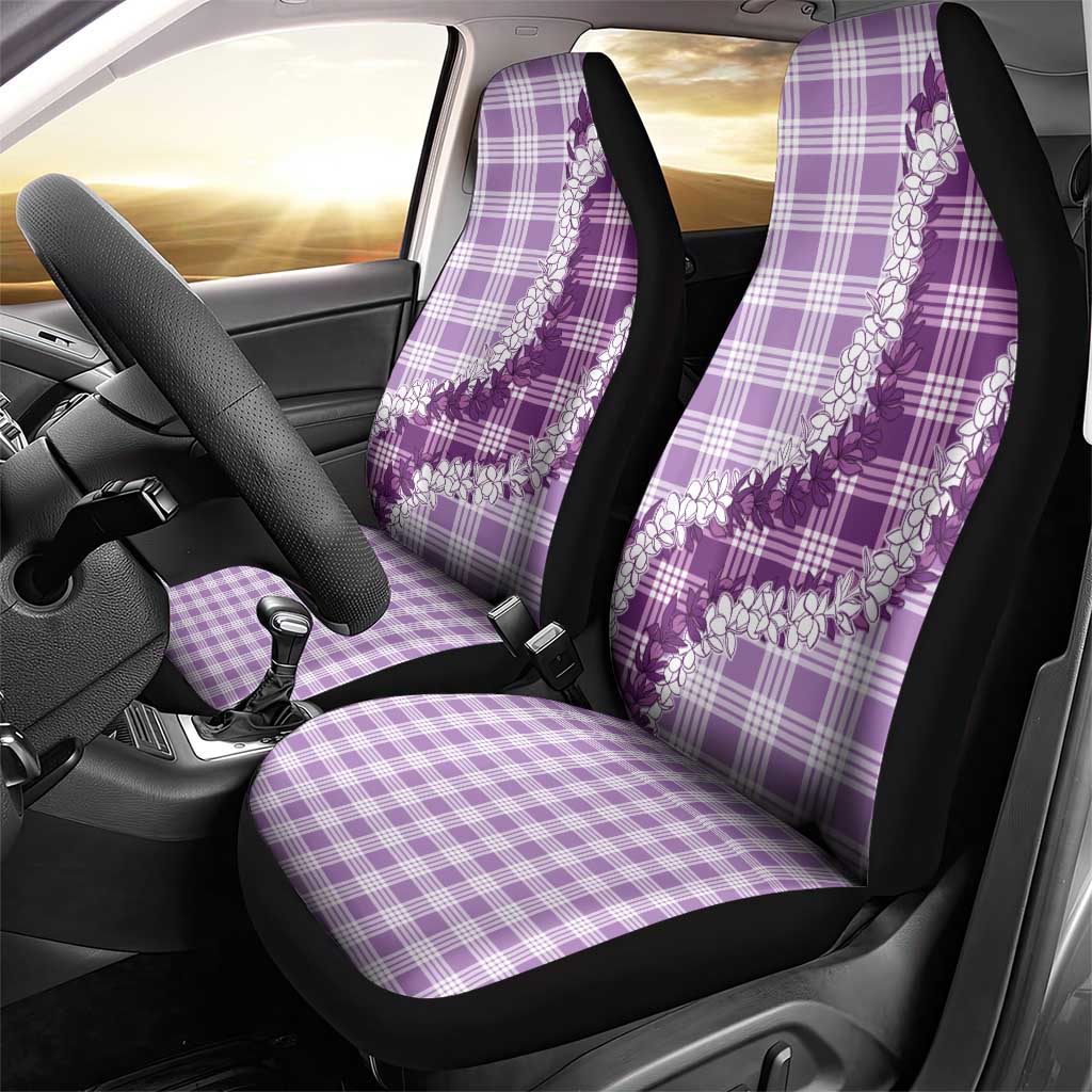 Violet Hawaii Palaka Car Seat Cover Hawaiian Honohono Lei