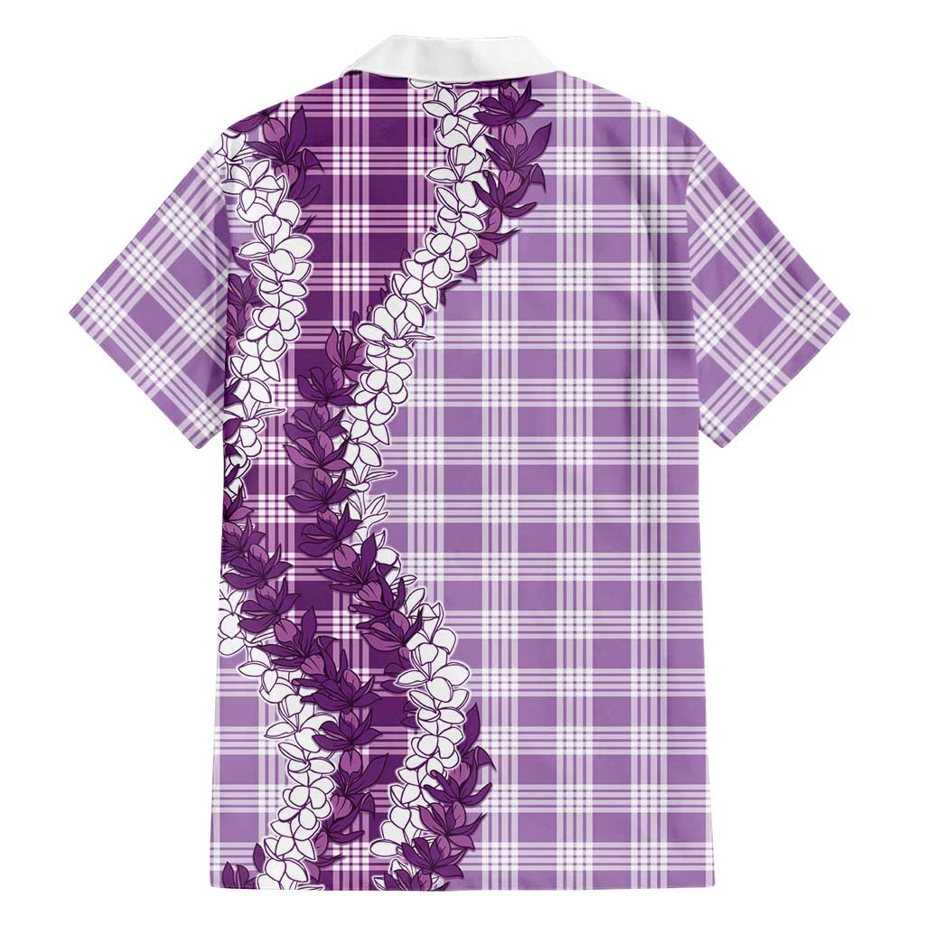 Violet Hawaii Palaka Family Matching Off Shoulder Maxi Dress and Hawaiian Shirt Hawaiian Honohono Lei