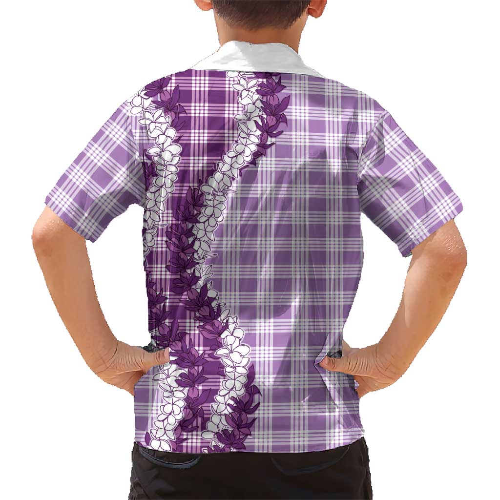 Violet Hawaii Palaka Family Matching Tank Maxi Dress and Hawaiian Shirt Hawaiian Honohono Lei