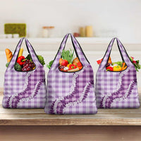 Violet Hawaii Palaka Grocery Bag Hawaiian Honohono Lei