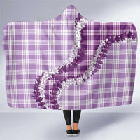 Violet Hawaii Palaka Hooded Blanket Hawaiian Honohono Lei LT05 One Size Violet - Polynesian Pride