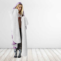 Violet Hawaii Palaka Hooded Blanket Hawaiian Honohono Lei LT05 - Polynesian Pride