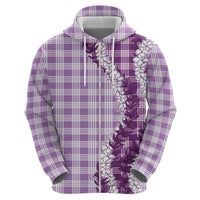 Violet Hawaii Palaka Hoodie Hawaiian Honohono Lei