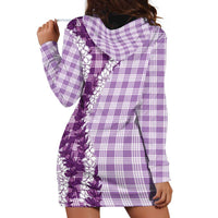 Violet Hawaii Palaka Hoodie Dress Hawaiian Honohono Lei