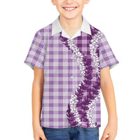 Violet Hawaii Palaka Kid Hawaiian Shirt Hawaiian Honohono Lei