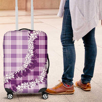 Violet Hawaii Palaka Luggage Cover Hawaiian Honohono Lei