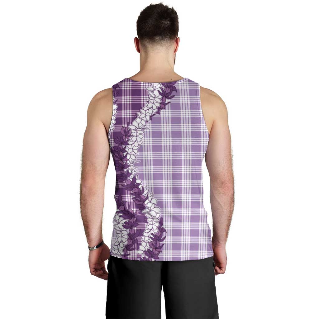 Violet Hawaii Palaka Men Tank Top Hawaiian Honohono Lei LT05 - Polynesian Pride
