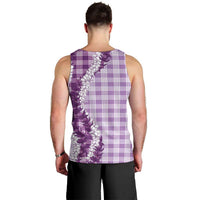 Violet Hawaii Palaka Men Tank Top Hawaiian Honohono Lei LT05 - Polynesian Pride