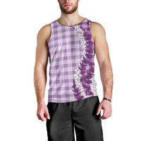 Violet Hawaii Palaka Men Tank Top Hawaiian Honohono Lei LT05 - Polynesian Pride