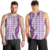 Violet Hawaii Palaka Men Tank Top Hawaiian Honohono Lei LT05 - Polynesian Pride