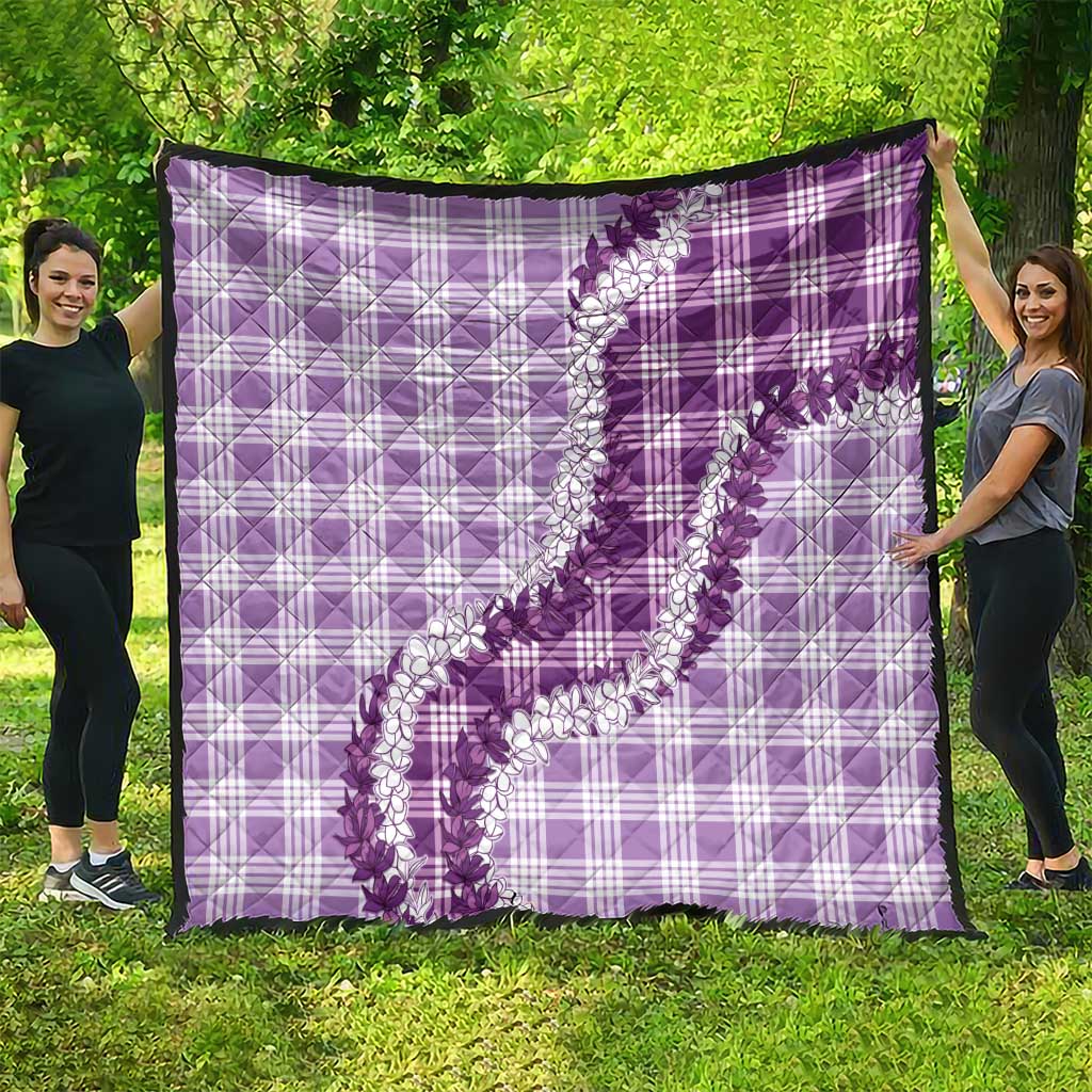Violet Hawaii Palaka Quilt Hawaiian Honohono Lei