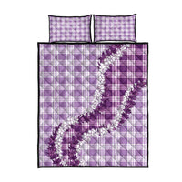Violet Hawaii Palaka Quilt Bed Set Hawaiian Honohono Lei LT05 - Polynesian Pride