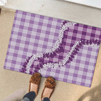 Violet Hawaii Palaka Rubber Doormat Hawaiian Honohono Lei