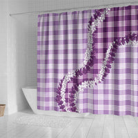 Violet Hawaii Palaka Shower Curtain Hawaiian Honohono Lei LT05 - Polynesian Pride