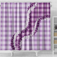 Violet Hawaii Palaka Shower Curtain Hawaiian Honohono Lei LT05 - Polynesian Pride