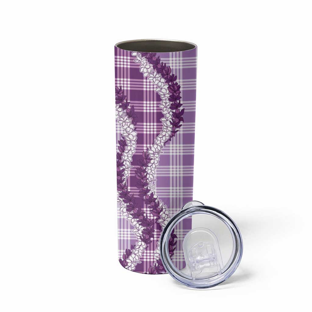 Violet Hawaii Palaka Skinny Tumbler Hawaiian Honohono Lei