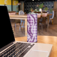 Violet Hawaii Palaka Skinny Tumbler Hawaiian Honohono Lei