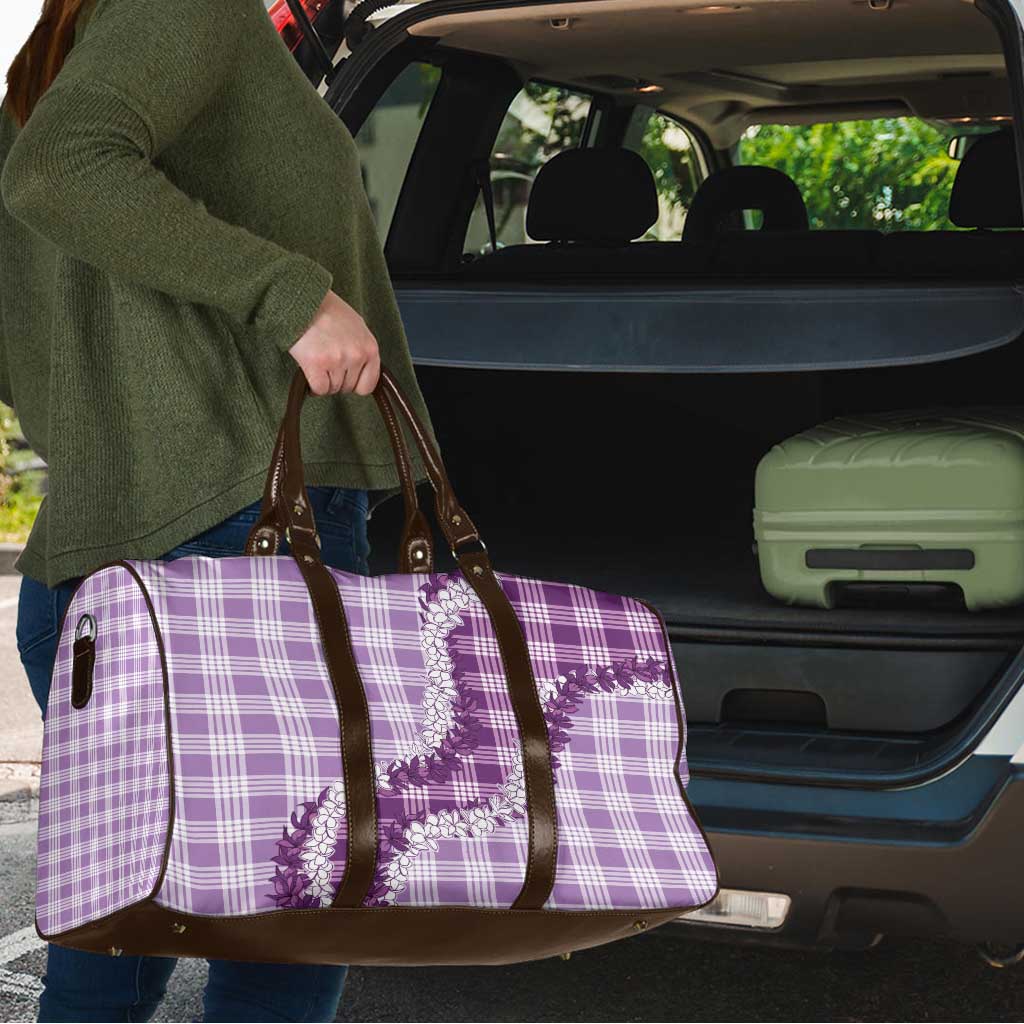 Violet Hawaii Palaka Travel Bag Hawaiian Honohono Lei