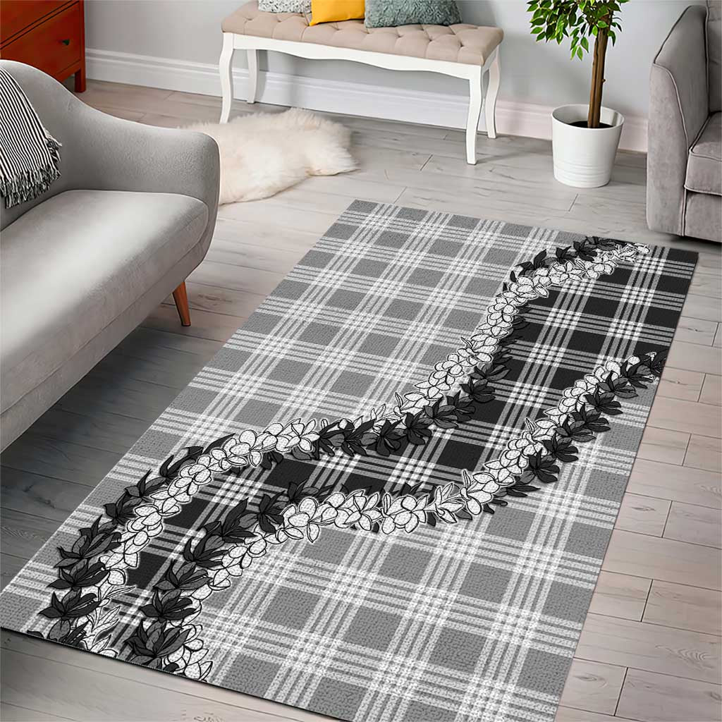 Gray Hawaii Palaka Area Rug Hawaiian Honohono Lei