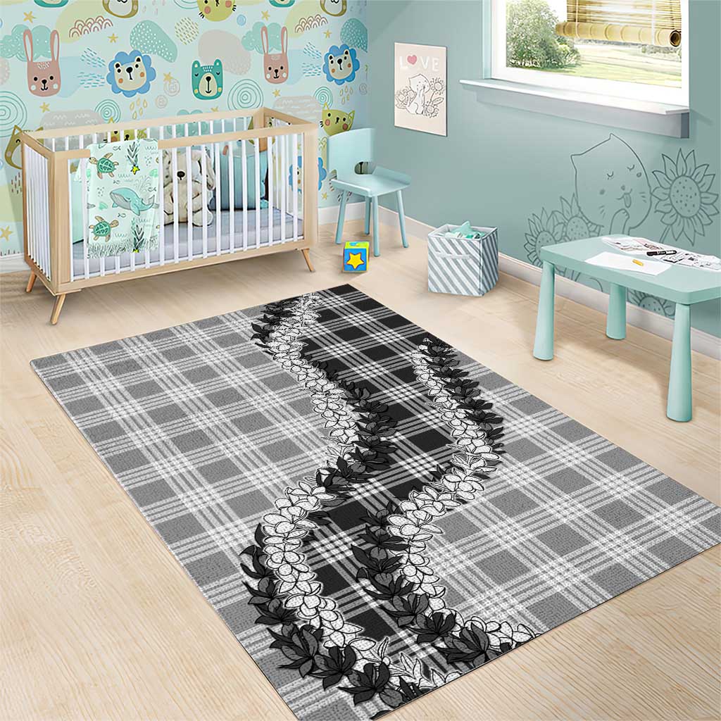 Gray Hawaii Palaka Area Rug Hawaiian Honohono Lei