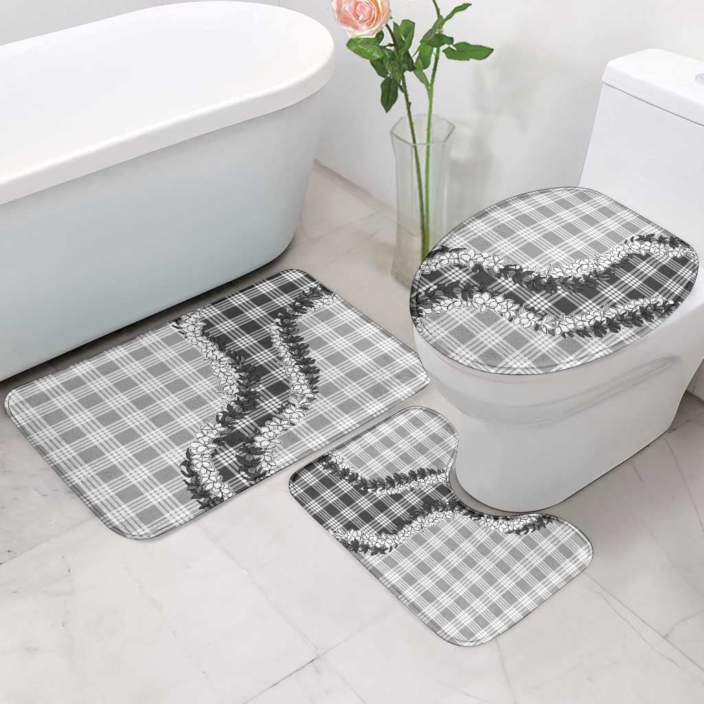 Gray Hawaii Palaka Bathroom Set Hawaiian Honohono Lei