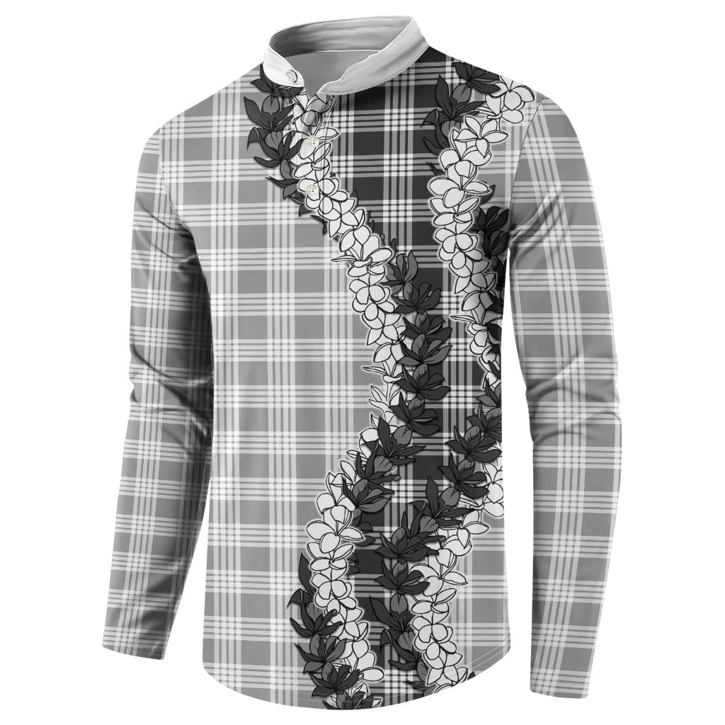 Gray Hawaii Palaka Button Sweatshirt Hawaiian Honohono Lei