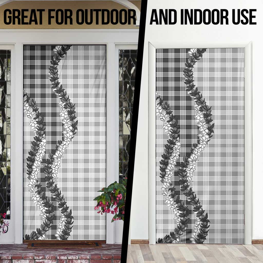 Gray Hawaii Palaka Door Cover Hawaiian Honohono Lei