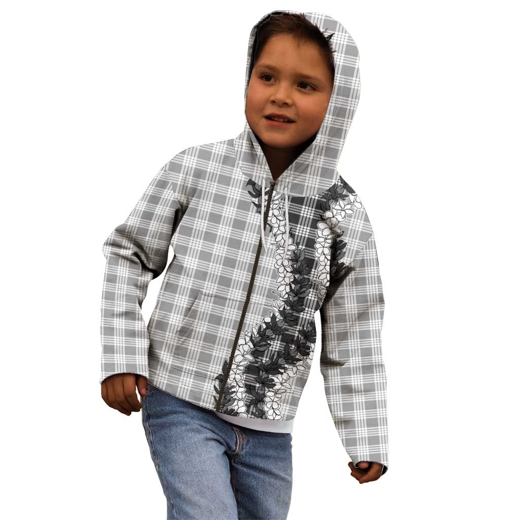 Gray Hawaii Palaka Kid Hoodie Hawaiian Honohono Lei