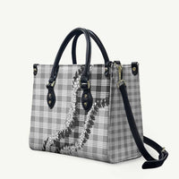Gray Hawaii Palaka Leather Bag Hawaiian Honohono Lei