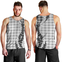 Gray Hawaii Palaka Men Tank Top Hawaiian Honohono Lei