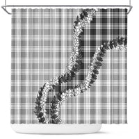 Gray Hawaii Palaka Shower Curtain Hawaiian Honohono Lei LT05 Gray - Polynesian Pride