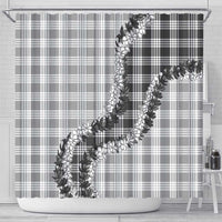 Gray Hawaii Palaka Shower Curtain Hawaiian Honohono Lei LT05 - Polynesian Pride