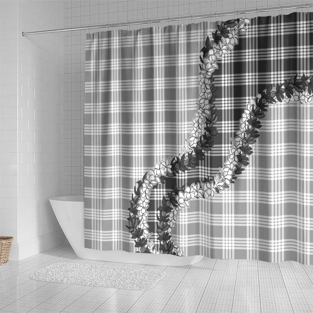 Gray Hawaii Palaka Shower Curtain Hawaiian Honohono Lei LT05 - Polynesian Pride