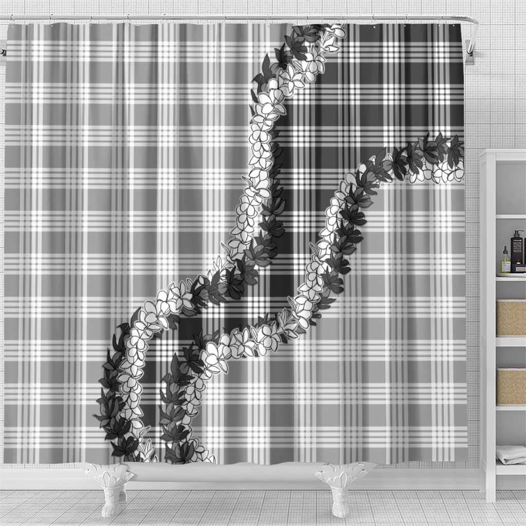 Gray Hawaii Palaka Shower Curtain Hawaiian Honohono Lei LT05 - Polynesian Pride
