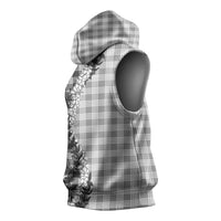 Gray Hawaii Palaka Sleeveless Hoodie Hawaiian Honohono Lei