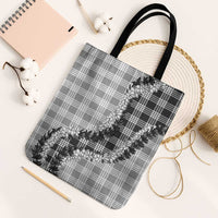 Gray Hawaii Palaka Tote Bag Hawaiian Honohono Lei LT05 Black Strap One Size Gray - Polynesian Pride