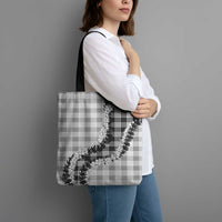 Gray Hawaii Palaka Tote Bag Hawaiian Honohono Lei LT05 - Polynesian Pride