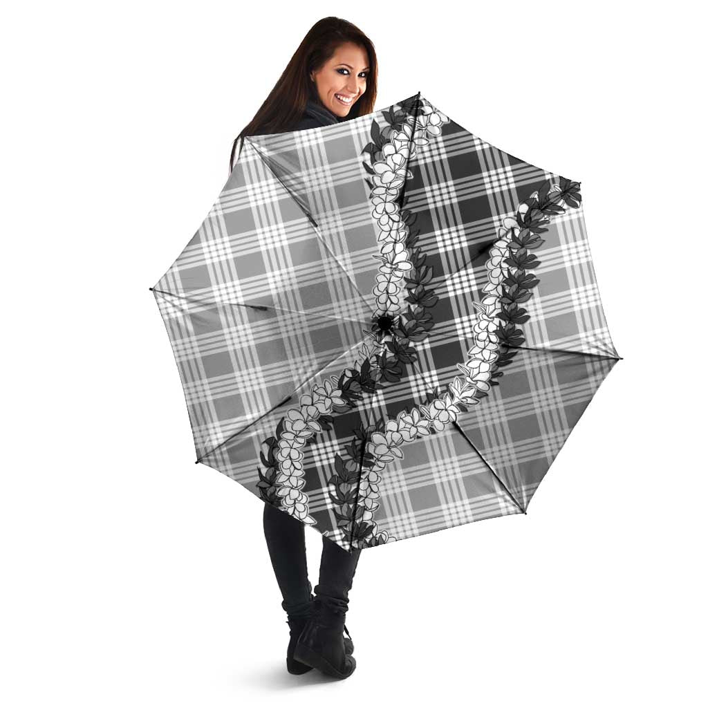 Gray Hawaii Palaka Umbrella Hawaiian Honohono Lei