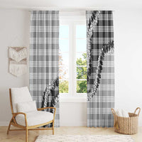 Gray Hawaii Palaka Window Curtain Hawaiian Honohono Lei