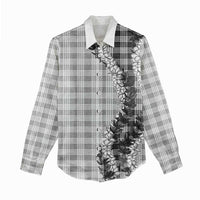 Gray Hawaii Palaka Women Casual Shirt Hawaiian Honohono Lei LT05 - Polynesian Pride