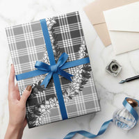 Gray Hawaii Palaka Wrapping Paper Hawaiian Honohono Lei