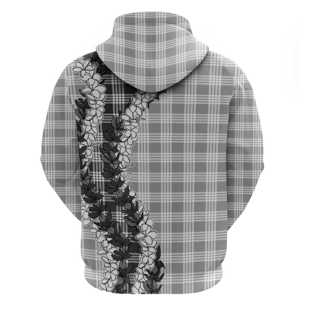 Gray Hawaii Palaka Zip Hoodie Hawaiian Honohono Lei