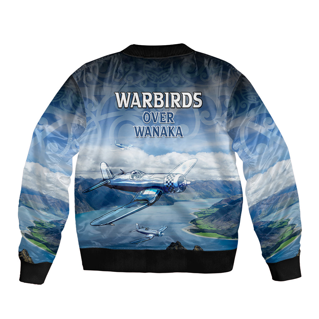 New Zealand Wanaka Air Show Bomber Jacket With Maori Pattern