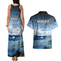 New Zealand Wanaka Air Show Couples Matching Tank Maxi Dress and Hawaiian Shirt With Maori Pattern LT05 - Polynesian Pride